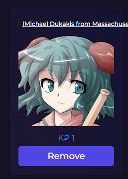 asteroooooo's tweet image. selling kyouko for 1 dollar