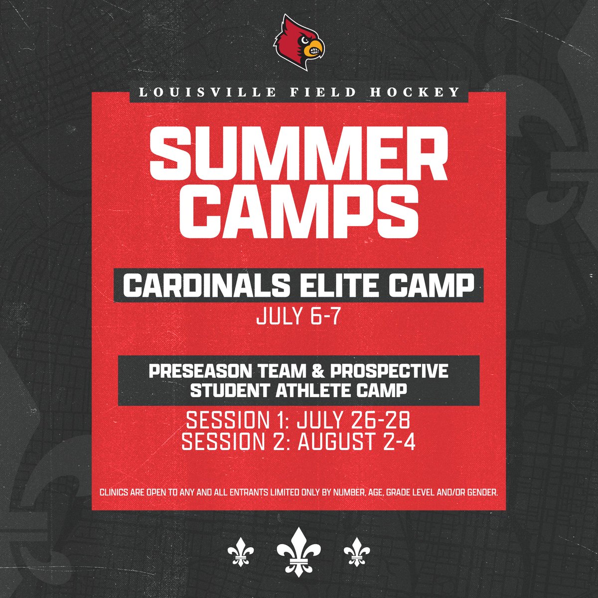 LouisvilleFH's tweet photo. Camp season is in full swing 🏑

There's still time to register for our upcoming camps. Secure your spot now!

Register: https://t.co/TdByWFh2mS

#GoCards https://t.co/UCsUFUIGfr