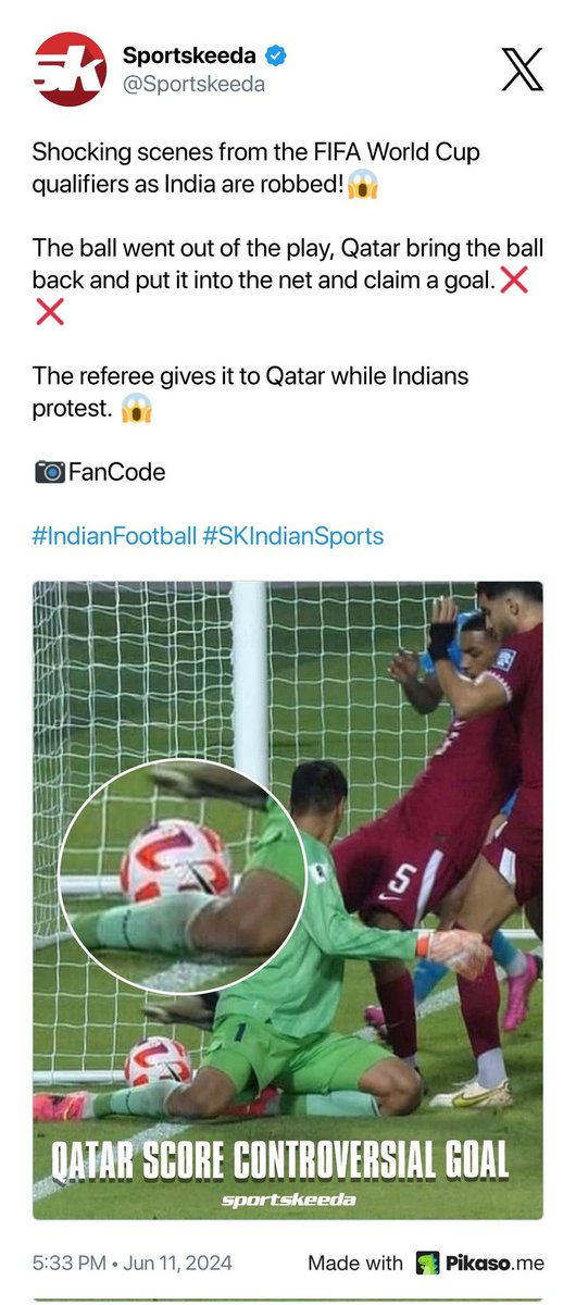 ghorui_suman's tweet photo. @afcasiancup @afcasiancup @afcasiancup @theafcdotcom FIFA World Cup Disgraceful !!! Why no VAR in Qualifier?

#shame 
#QATIND https://t.co/bbKn2kdSoI