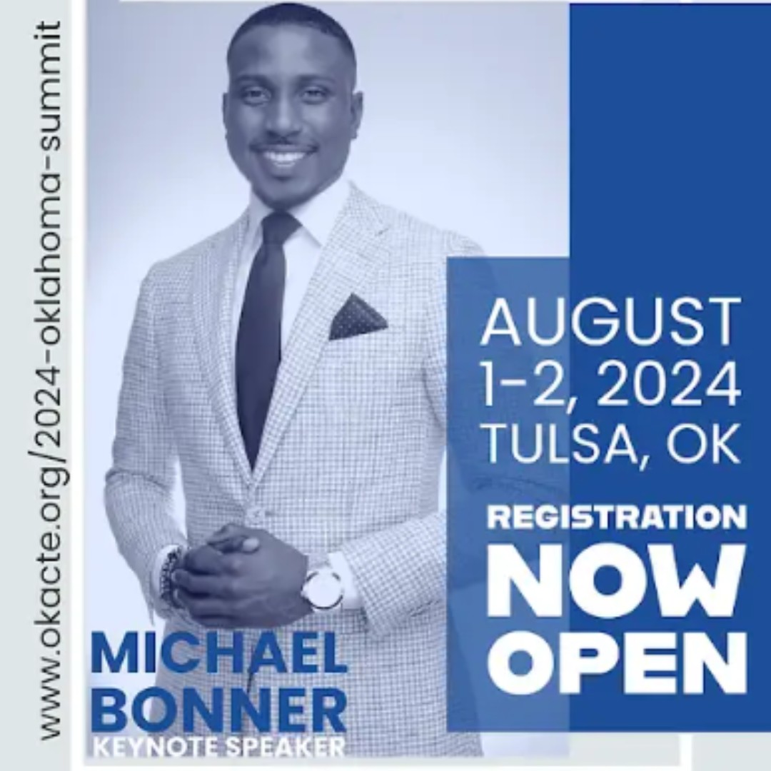 okpsaedu's tweet photo. Registration for the 57th annual Oklahoma Summit is now open. 
This year's conference will include over 30 concurrent sessions, a general session and the Oklahoma Summit Exhibition. 
More info can be found on the Oklahoma CareerTech Website. https://t.co/2MPVisB8E1 https://t.co/49rX6OgJPB