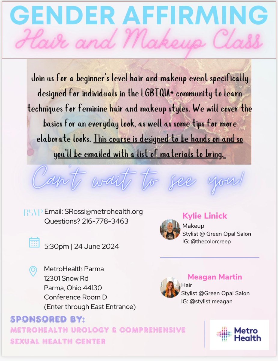 KirtishriM's tweet photo. Such a creative way to engage the population in Northeast Ohio with a makeup tutorial session for all those undergoing social transition by the team @metrohealthCLE ! Local makeup artists coming to help! 🏳️‍🌈🌈👩🏽‍🎤��� @LGBTCleveland @lgbtqnation @GenderSurgeons https://t.co/7sAbxMqXwc