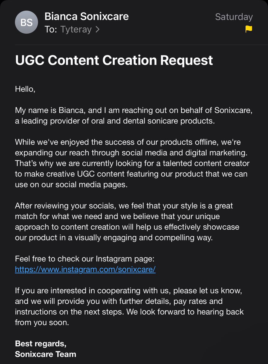 Had anyone received an email from this company?  #ugc