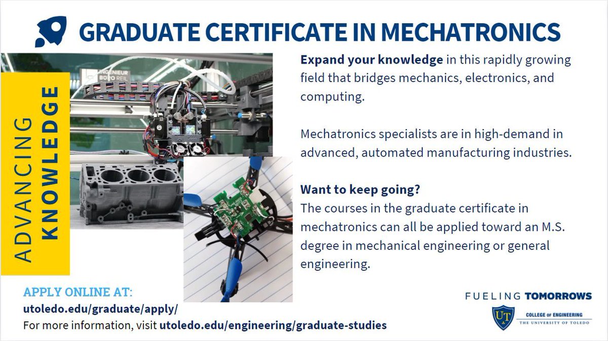 Expand your knowledge in this rapidly growing field that bridges mechanics, electronics, and computing. Mechatronics specialists are in high-demand in advanced, automated manufacturing industries. 
buff.ly/3RiCWwR