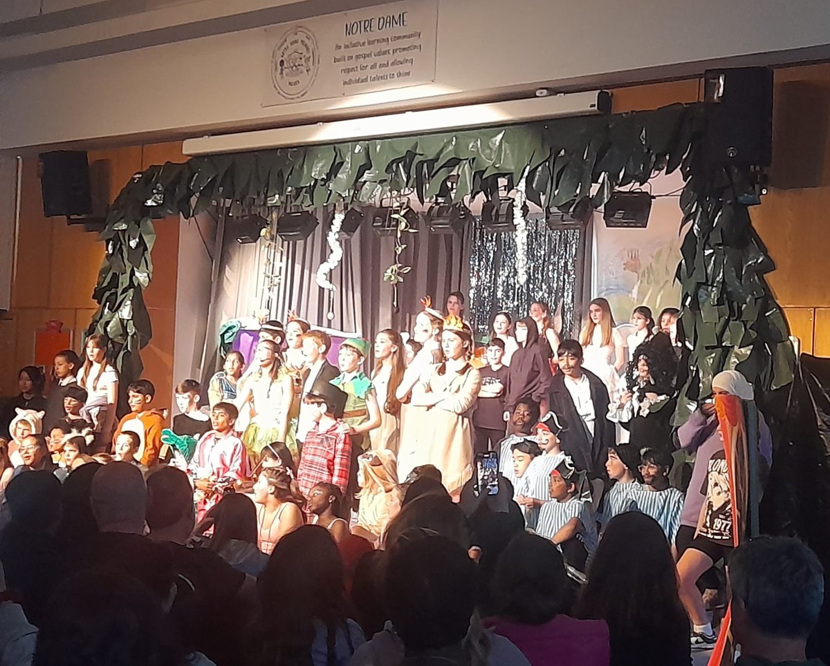 NotreDamePri's tweet photo. It was a full house tonight for our p7 performance of Peter Pan Jr. Remarkable and talented young people. So proud of you all #confidentindividuals 🌟 https://t.co/G6H5gWOiVc