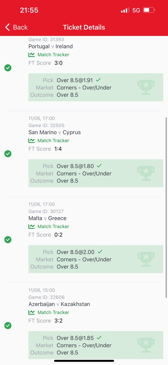 CertifiedOdds's tweet photo. Corner acca β
#CertifiedOdds https://t.co/EysgT2SRJL