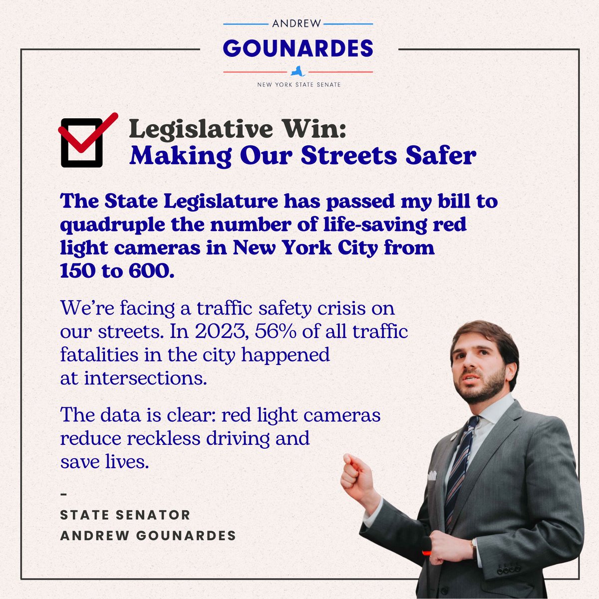 State Senator Andrew Gounardes tweet media