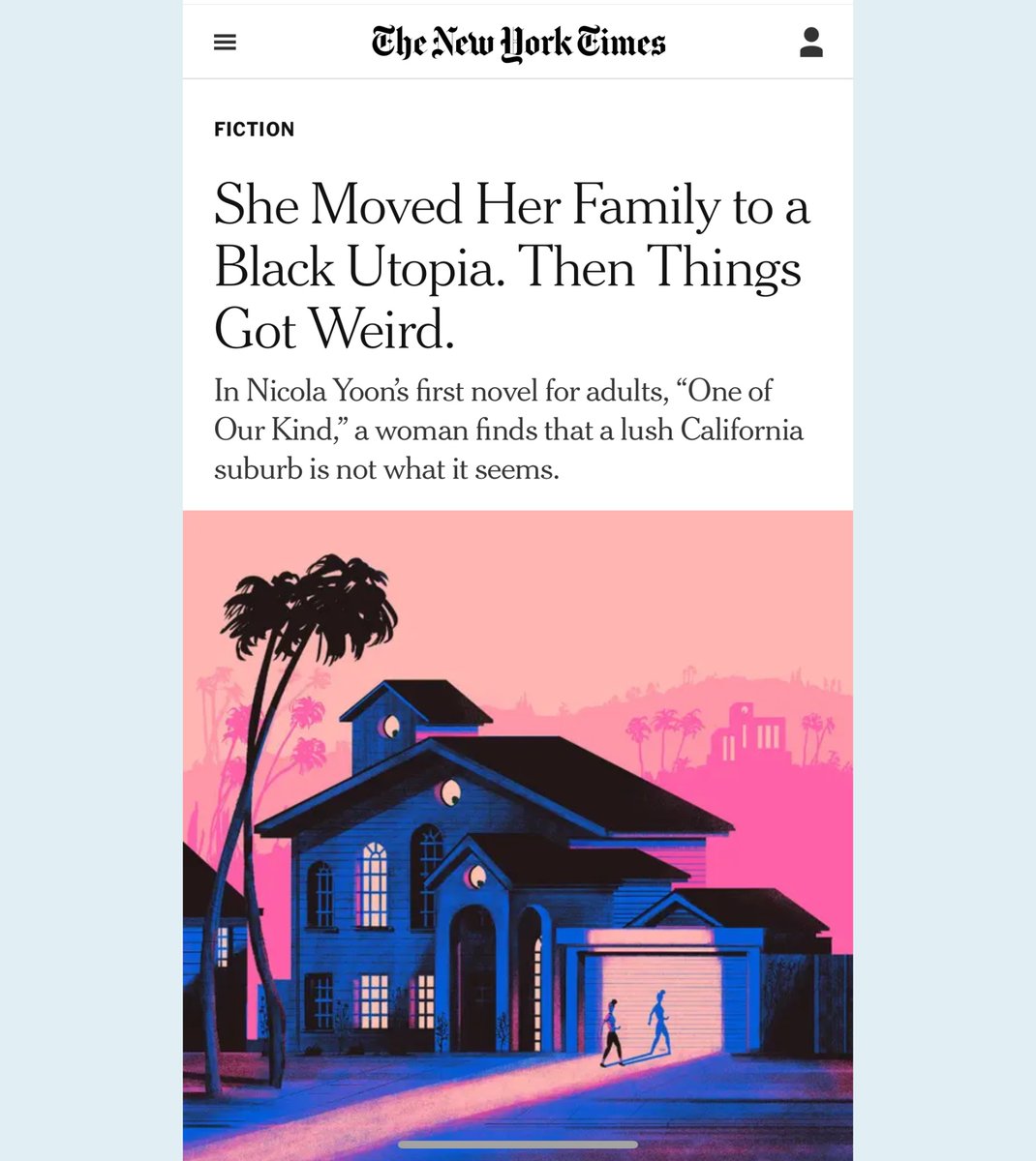 Nicola updates (@nicolayoon) on Twitter photo Thanks so much to the <a href="/nytimes/">The New York Times</a> for this INCREDIBLE review of One of Our Kind. Putting a book into the world is so fraught with so many complicated emotions and I’m so grateful that the book is being read so thoughtfully and generously. Thanks so much to the <a href="/nytimes/">The New York Times</a> for this INCREDIBLE review of One of Our Kind. Putting a book into the world is so fraught with so many complicated emotions and I’m so grateful that the book is being read so thoughtfully and generously.