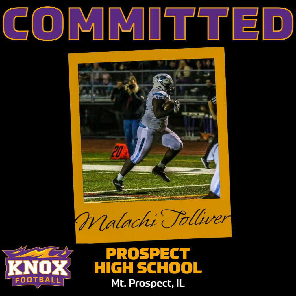 FB_KnoxCollege's tweet image. We are thrilled to announce that Malachi Tolliver out of Prospect High School will be joining our program this fall!

#FireFootball | #FireFamily | #AEE