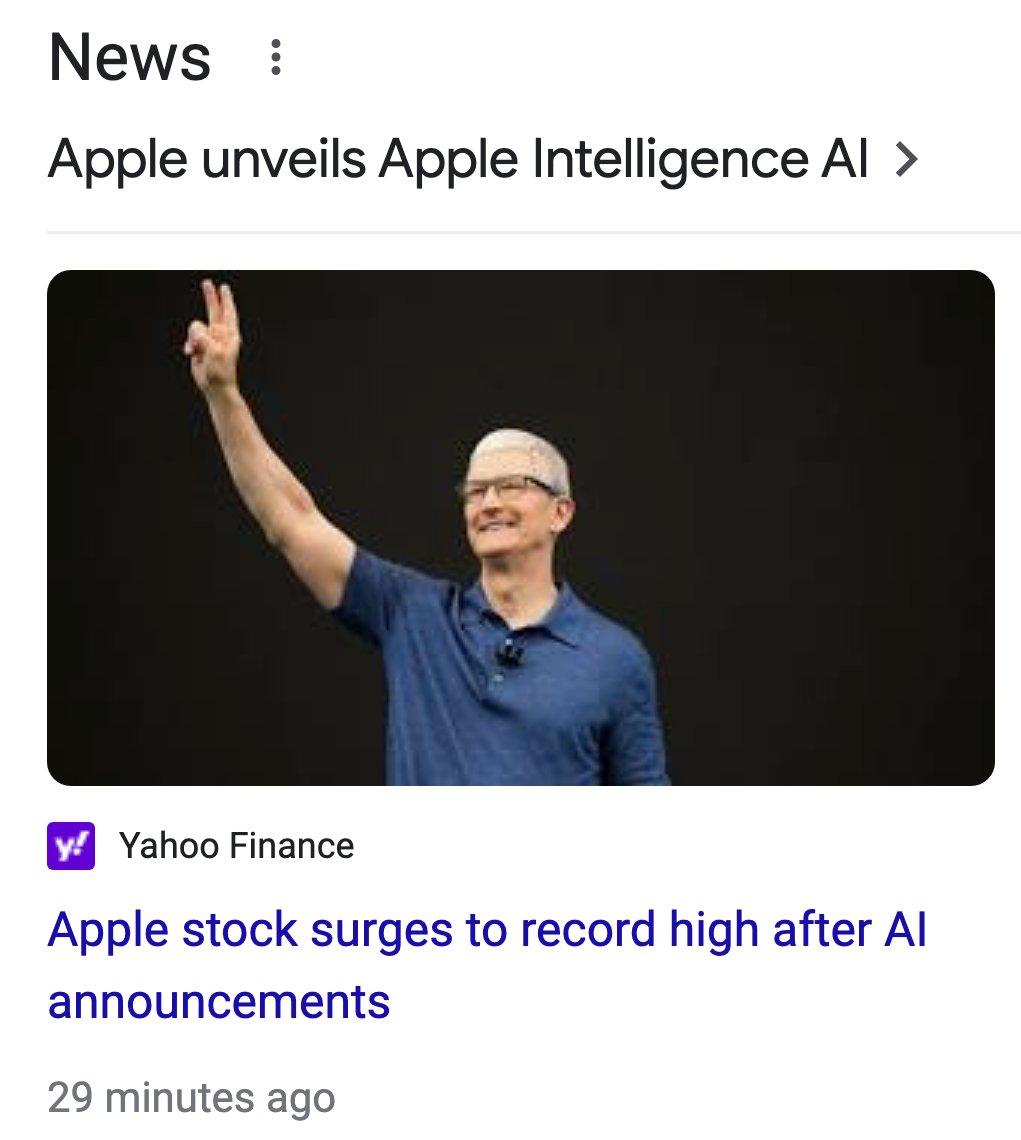 ZaZon9253's tweet photo. F'G BRILIANT: WAY TO GO, #APPLE

Elon Musk is sulking now. Sad.

#AppleAI #Apple #AAPL #Xsucks #MuskMAGAt https://t.co/gcJPAJJSkL