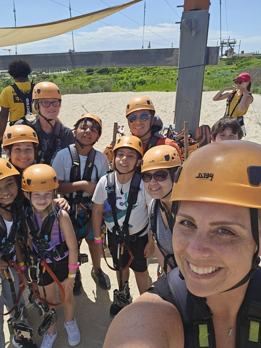 WED: Mrs. Remini's class enjoying a grant-funded trip to Jones Beach Wild Play, where they ziplined over the Atlantic Ocean and tackled obstacle courses, resulting in an incredible day for all.