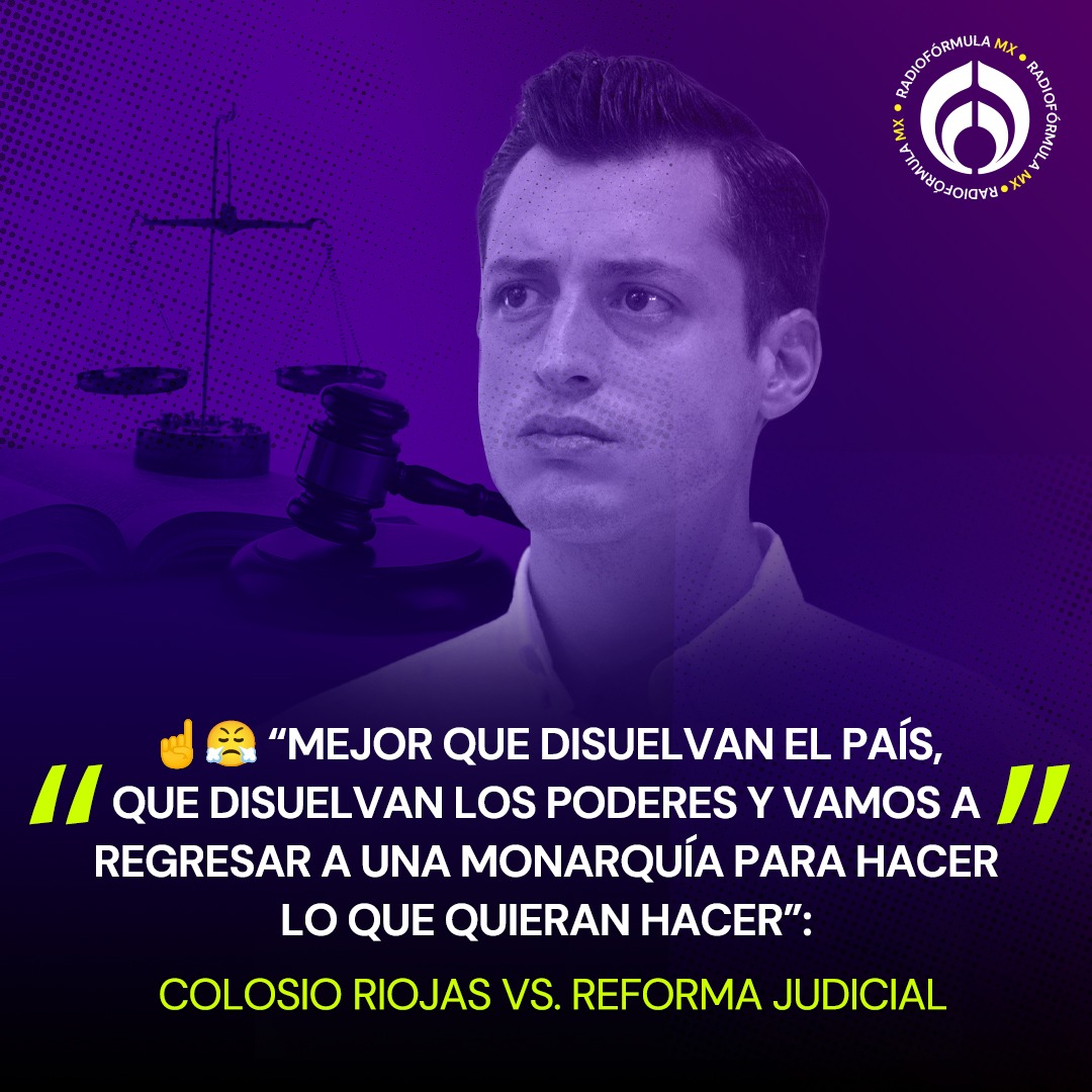 Radio_Formula's tweet photo. ¡Se lanzó con todo! 👊💥 Luis Donaldo Colosio Riojas (@colosioriojas), senador electo de Nuevo León por Movimiento Ciudadano, advirtió que la reforma al Poder Judicial puede ser muy peligrosa para el país y causar desestabilización.

☝️ “Creo que esa es una reforma muy peligrosa para México, puede realmente desestabilizar todo nuestro sistema de procuración de justicia”, expuso con López-Dóriga.

🔗: https://t.co/nKOp7NeyHT

#RadioFórmulaMx #AbriendoLaConversación