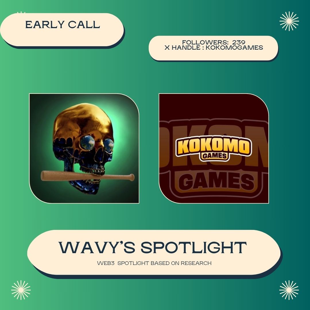 ethopium's tweet photo. Gm Friends,
𝐇𝐞𝐫𝐞 𝐢𝐬 𝐚𝐥𝐩𝐡𝐚 𝐨𝐟 𝐭𝐡𝐞 𝐝𝐚𝐲:[@kokomo_games]  
Followers: 239 
Supply: ?? TBA
Price: ?? TBA
Chain:?? TBA
Still very much early , i'll really suggest to keep your eyes on them. could be a really great runner when the decide to unveil more details on what they are building.