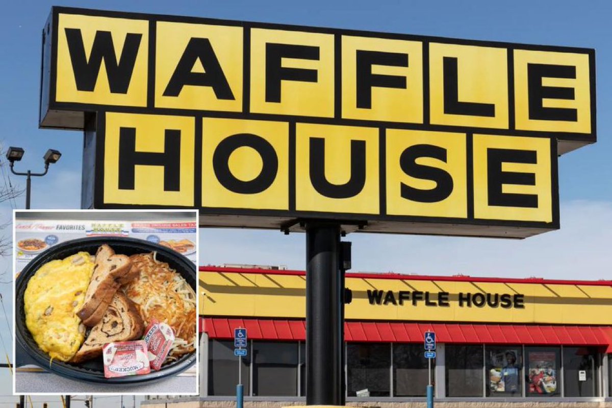 DailyLoud's tweet photo. Waffle House raises worker pay to $3 an hour after labor protests and menu prices are going up. https://t.co/t9U8OQ0MFq