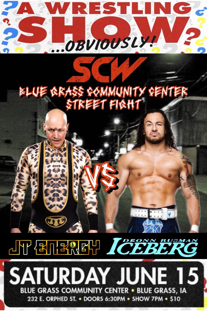 DJClickNPlay's tweet photo. As announced last night on @SCWPro social media feeds last night, this Saturday @DeonnRusman has requested not just a match but a #StreetFight with yours truly
Apparently after attacking #Rusman last month in the locker room #TheIceberg lost his cool https://t.co/pLgCnM3m8L