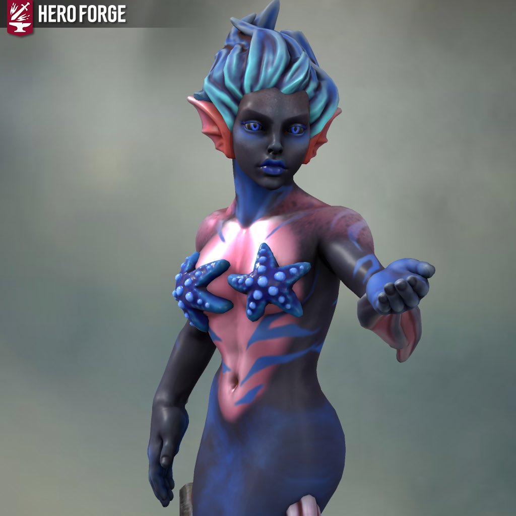 katyapixie's tweet photo. Mermaid 🩵 #HeroForge https://t.co/WTwT2TVEtK