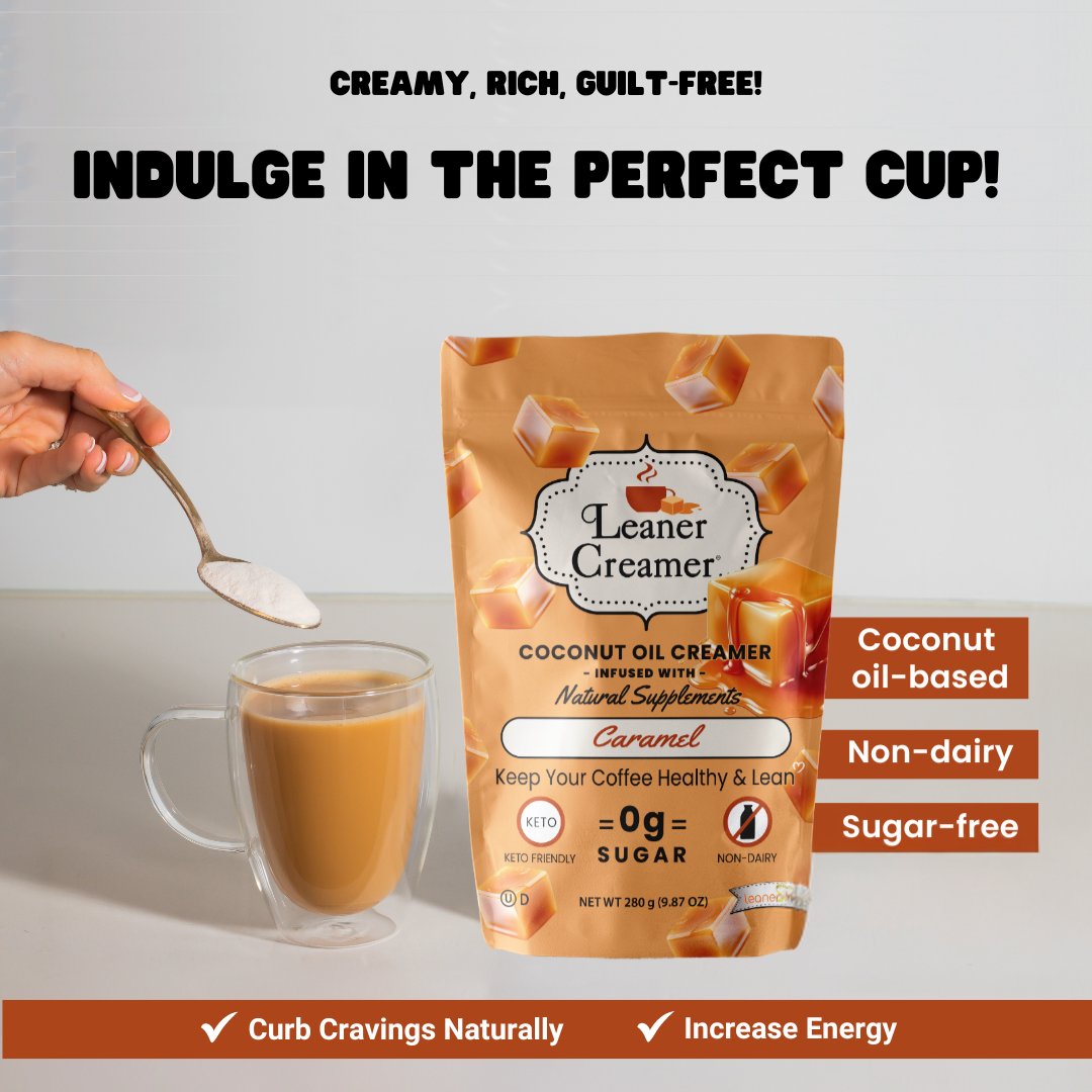 Join Over 12,000+ Happy Customers!
⭐⭐⭐⭐⭐ 4.8/5 Rating

Explore our gourmet selections: Blueberry Donut, Italian Sweet Crème, Coffee Crumble, Creamy Caramel, and more. Each creamer is non-dairy, crafted with coconut oil, and free from sugar and gluten. Dive into a world of