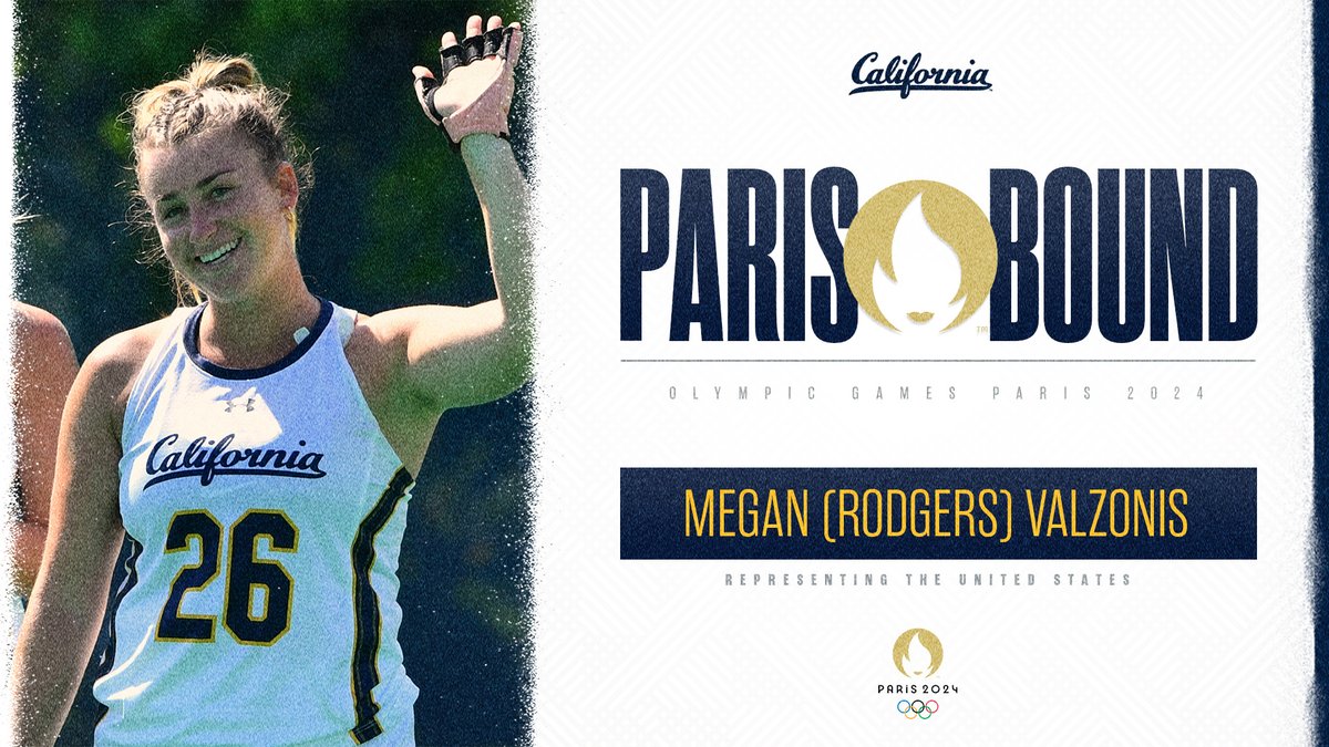CalFieldHockey's tweet photo. 𝐏𝐀𝐑𝐈𝐒 𝐁𝐎𝐔𝐍𝐃!

Former Golden Bear Megan (Rodgers) Valzonis has been selected to represent the United States in the Paris Olympic Games!

Full release 📰| https://t.co/jcSKrST8Lf

#GoBears https://t.co/XUVK1sG5hz