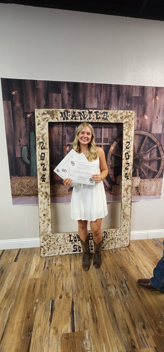 lkellydance's tweet photo. What a great freshman year!  Addy made FFA officer for 24-25, received District Freshman of the year, All-District Academic Team, Team Co-offensive player of the year, and made the All-Ellis County team 🥎 which plays tonight!!  Proud of you, baby girl! 🥰 #2024freshman https://t.co/0toFX3amkE