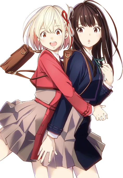 今日の過去絵は、リコリコです。今描いてる原稿が終わったら、コミケのイラストに着手しなきゃです! 