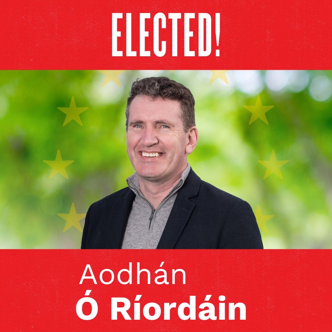 labour's tweet photo. For the love of Dublin 🌹 

@aodhanoriordain MEP

Elected. 🌹 https://t.co/CtZLtXn2DB