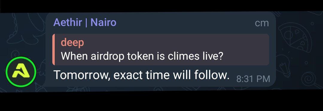 AirdropsKing01's tweet photo. ✅ @AethirCloud  AIRDROP claim tomorrow

✅Follow @AirdropsKing01 and join on tg for more 👇 
https://t.co/TAAwoDngS9

#airdrop #free #crypto #cryptocurrency #blockchain #bitcoin #FreeTokens #WEN #Giveway #Gleam #SOLONA #SOL #Bsc https://t.co/5YghVn5HKA