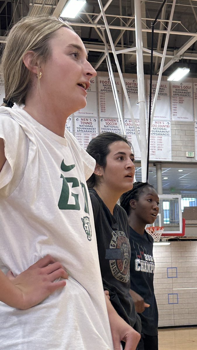 Coach_Kemm's tweet photo. Here with Team Black and Blue’ @CHSCA practice - both getting after it they tip off 5:15 PM #coallstate24 https://t.co/iYiwD4VGaR