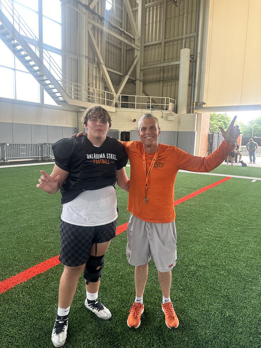 Danielnorrelltx's tweet image. great camp today at OSU 

@CoachRTBradford @CoachPRandolph @Travis_Britz @CowboyFB