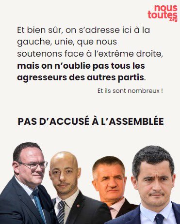 amybah_'s tweet photo. En pleine négociation pour les circonscriptions, @NousToutesOrg appelle à un #FrontPopulaire sans agresseur.

J’appelle les partis politiques à ne pas nous diviser, restons unis sur nos valeurs. Nous ne voulons pas faire une contre-campagne, alors entendez-nous. https://t.co/hkojqf2dmh