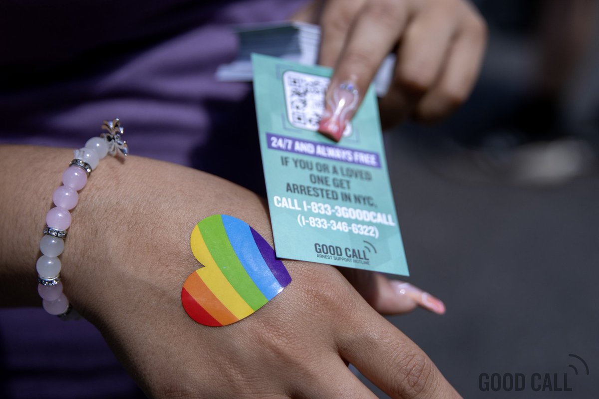Good Call | Free Arrest Support Hotline (@goodcallnyc) on Twitter photo Last Saturday, we tabled at Brooklyn Pride Festival where we gave nearly 3,000 cards with our hotline number. We'll be at the next few Pride events including Bronx Pride Festival, Harlem Pride and Manhattan Pride. Come visit our table at the next few Pride Festivals! #pride #nyc Last Saturday, we tabled at Brooklyn Pride Festival where we gave nearly 3,000 cards with our hotline number. We'll be at the next few Pride events including Bronx Pride Festival, Harlem Pride and Manhattan Pride. Come visit our table at the next few Pride Festivals! #pride #nyc