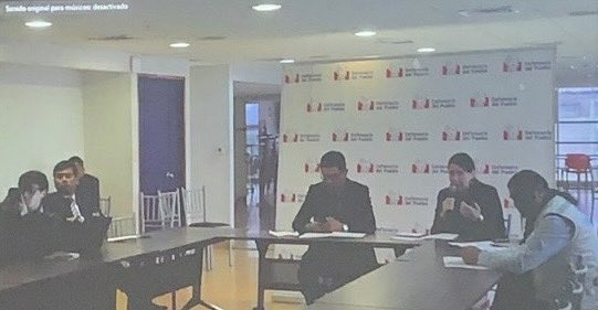 Defensoria_Peru's tweet photo. #Tacna Promovimos diálogo entre Junta de Usuarios de #Locumba, autoridades de provincia Jorge Basadre, @pcmperu, @MinemPeru, @OEFAperu, @ANAPeru y @SenacePeru, en el que se expuso sobre certificación ambiental y participación ciudadana respecto a unidad Cuajone-Toquepala. (1/5) https://t.co/PquOF65l6Y