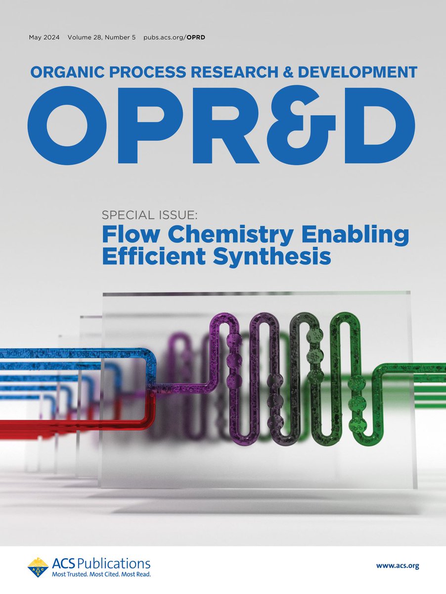 Organic Process Research & Development (@oprd_acs) on Twitter photo Special Issue alert: the latest issue of #OPRD goes with the flow!
On the cover: Flow Chemistry Enabling Efficient Synthesis courtesy of Guest Editor C. Oliver Kappe.
Flow right on over to the special issue here: go.acs.org/9LT Special Issue alert: the latest issue of #OPRD goes with the flow!
On the cover: Flow Chemistry Enabling Efficient Synthesis courtesy of Guest Editor C. Oliver Kappe.
Flow right on over to the special issue here: go.acs.org/9LT