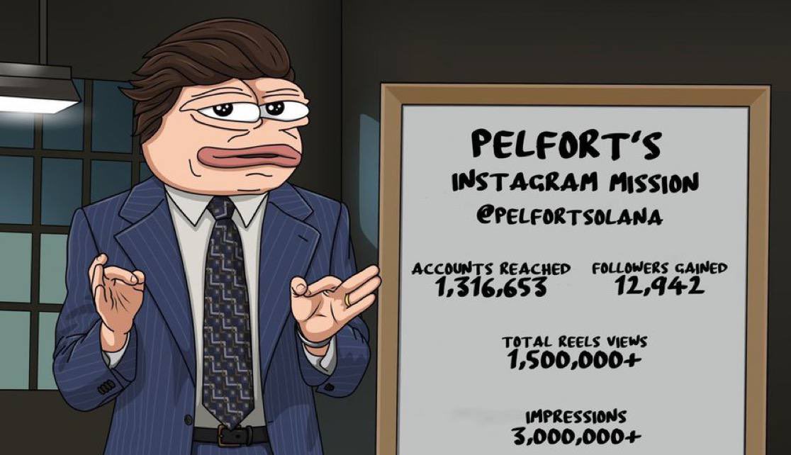 Criptman4020's tweet photo. #PELFORT is The Wolf of @Solana 🐺 and the pack continues to show solidarity and conviction
🔥@PelfortSolana is that blue chip #MEME you can’t afford to fade 📚study winning 🏆 study $PELF study the LP
$PELF is a cultural meme coin with Artwork & Animations being cooked up to the highest quality replacing the current meta on the TL. 🚀🔥
We are a pack of degenerate hungry wolves who hunt together
We are NEVER F**KING LEAVING. 🚷
You ready to quit IRL and make the call 📞 to Paulie !!
Wolf pack growing on @Solana
All organic, & Devs Vested 🔒
3 Million impressions this month on IG ⚠️ and 1.5 million views 🆙
Ca:
BgJW7U1u2RY5XJk9uYb5AqFRzjMtqE7pw3kaf9iw9Ntz
You can also buy $PELF on MEXC: https://t.co/lHmK9dHCmg…
OFFICIAL PELFORT TELEGRAM: https://t.co/isVzFeSWN1
OFFICIAL PELFORT TIKTOK: https://t.co/Le5WKpCmgl…
OFFICIAL PELFORT INSTAGRAM: https://t.co/hrH2seLoFw?…
The only problem you’re gonna have, is that you didn’t buy more $PELF 🐺🔥
#Solana #memecoin #PONKE #crypto #TheWolfOfSolana #PELFORT $SOL