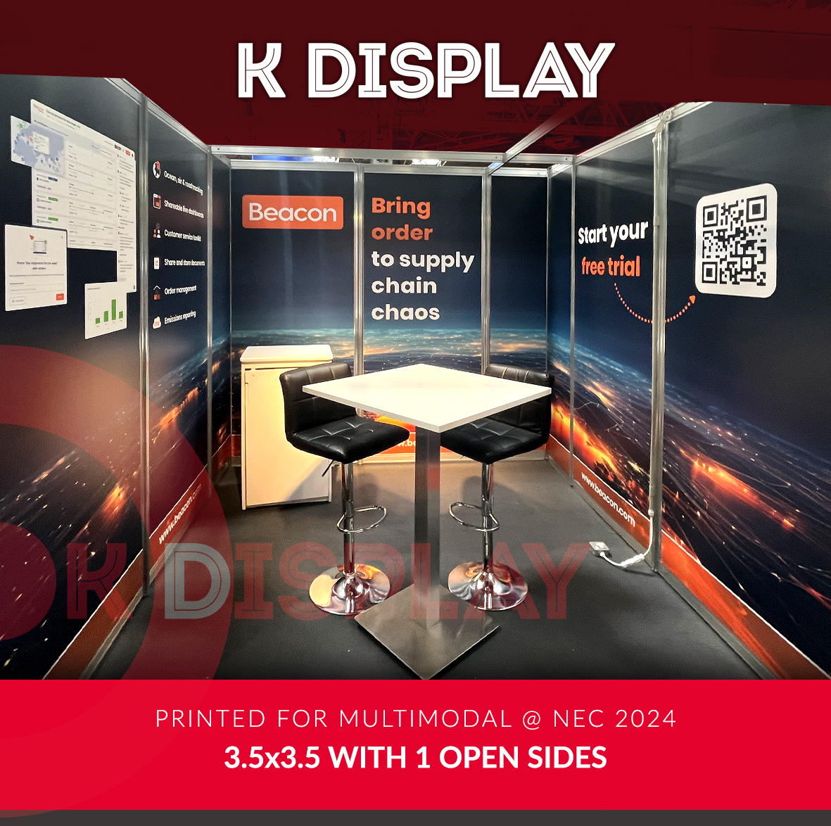 Even at exhibitions where we are not the Official Graphics Supplier like <a href="/multimodal/">Multimodal 2026</a>-exhibition we’re still cheaper and offer a premium service. Ask <a href="/beacon/">Beacon</a>-freight about our service, they’ve been working with us for years! #happycustomers #embracethespace #exhibitionideas