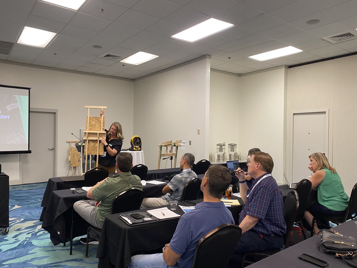 ametsoc's tweet image. The Blown Away short course was a great success💫 We're thrilled to hear from our instructors with a conversation and demonstration on adopting modern building codes being essential for wind resilience.

Thank you @IBHS_org for sponsoring this #shortcourse! #AMS51BC #AMS7WxComm