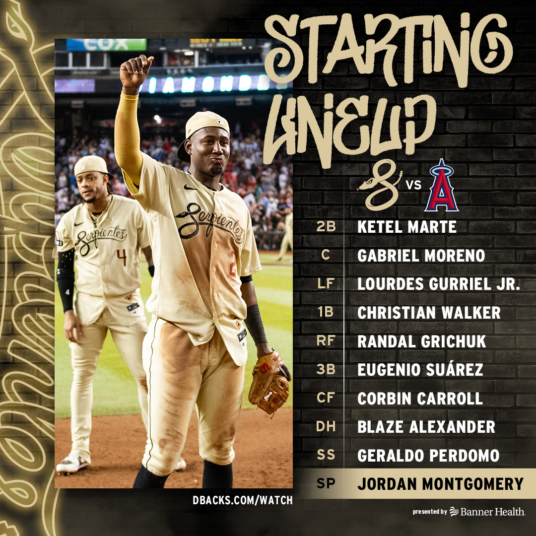 Dbacks's tweet photo. Game 67.  

⌚️ 6:40pm 
📺 https://t.co/epBmrbY9CZ | https://t.co/k9Xjx1tKgF 
📻 98.7 FM @AZSports 
🏟️ @ChaseField https://t.co/0bQFGb7Ksl