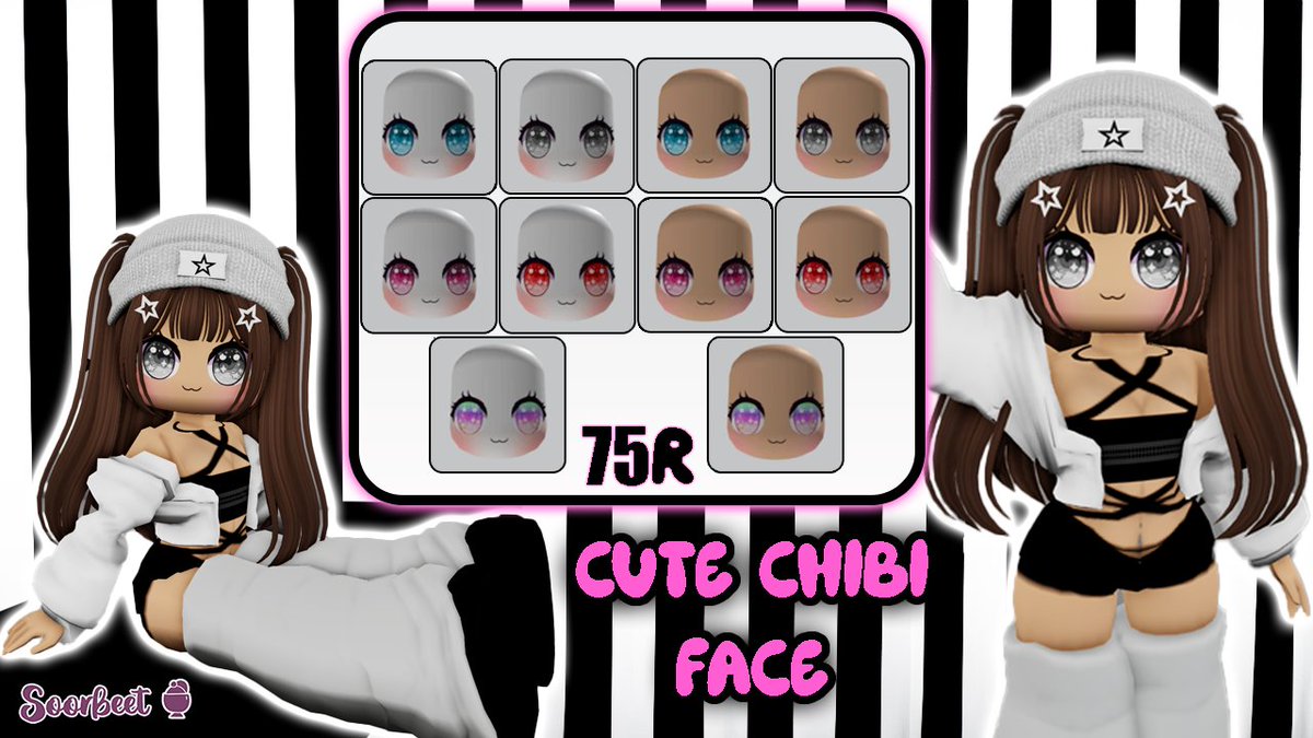 New : Cute Chibi Face ♥
Store: roblox.com/groups/1241296…
 #roblox #robloxugc #pretty #robloxdev