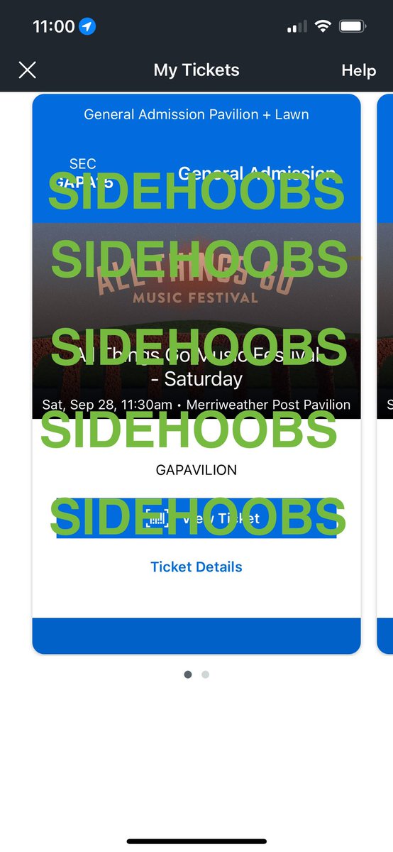 sidehoobs's tweet image. helloo, im selling 2 pavilion tickets for All things go DC - SATURDAY ONLY 9/28 - for face value and can use paypal!