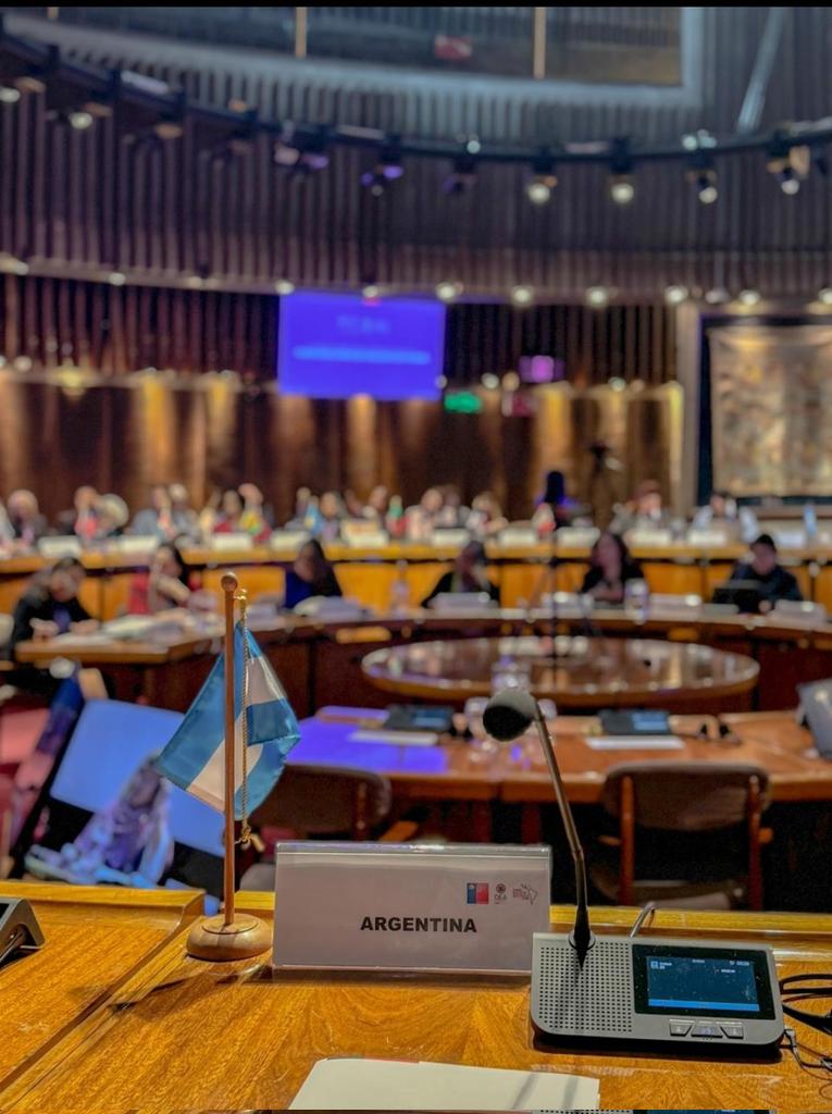 Marian_Carbajal's tweet photo. Empezó en Santiago de Chile una cumbre regional con altas autoridades de áreas de la Mujer de los países para analizar las políticas contra la violencia de género y prevención de femicidios, una epidemia extendida. La silla de la Argentina,  vacía. Vergonzoso. https://t.co/7cYgjBT9lA