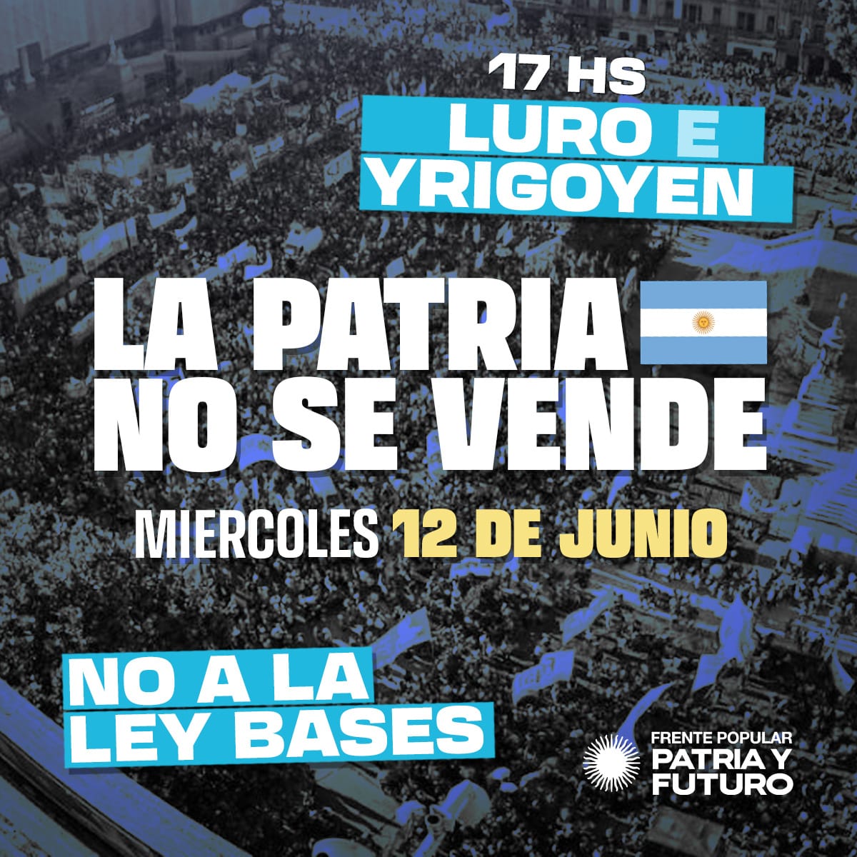 MovimientoMArME's tweet photo. #NoALaLeyBases
12 de Junio, 17 hs. en #MarDelPlata todxs al Monumento San Martín!
#DefenderALaPatria https://t.co/Tg1Y5bRqu3