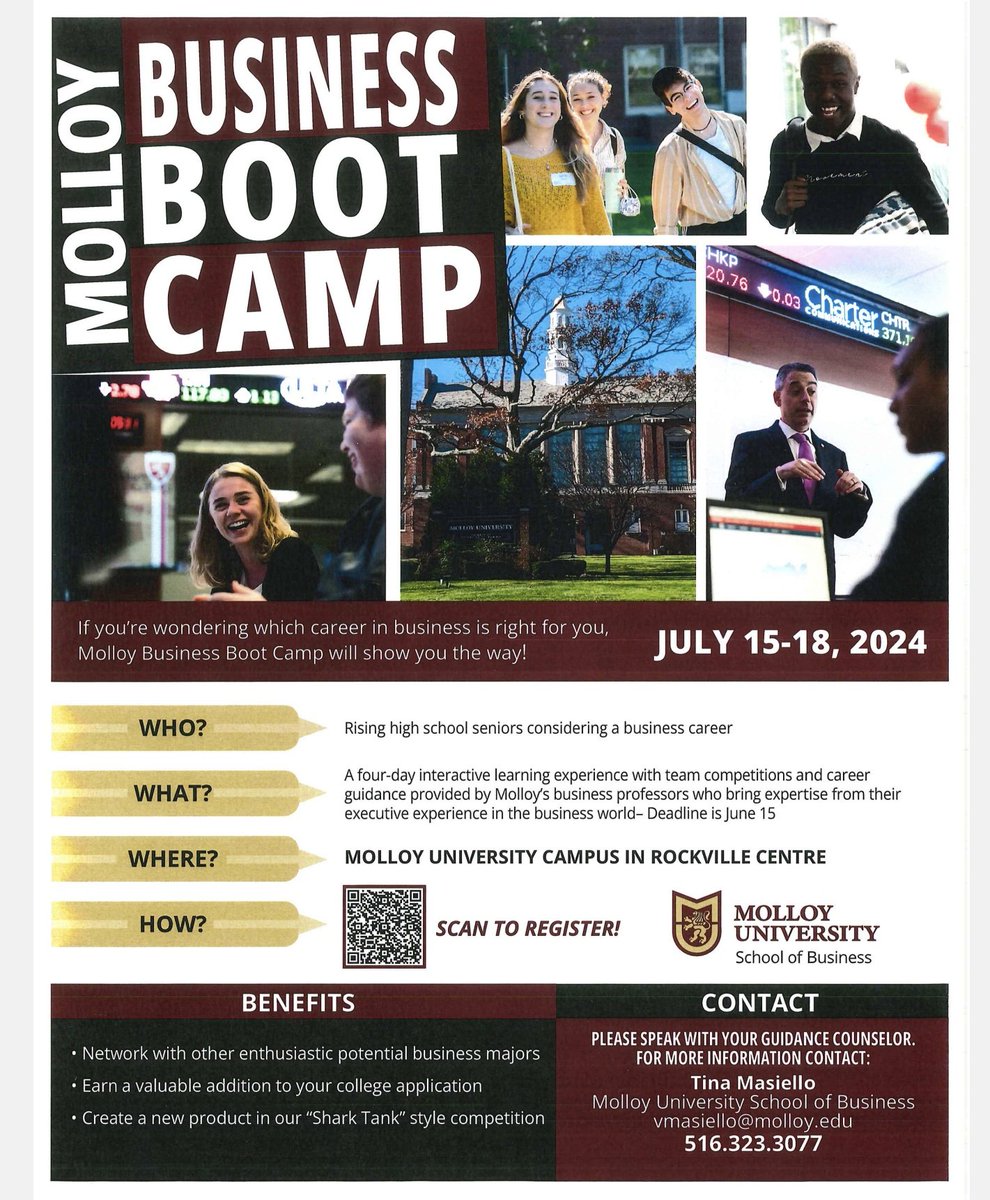 Molloy Business Boot Camp: July 15-18