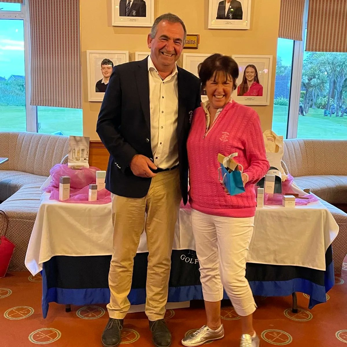 Rosslaregolf's tweet photo. We had a wonderful day today for Captain Paul Boggan's Prize to the ladies. 

Congratulations Kitty Roche, winner of today’s  Strokes, with a fabulous score of 64 👏👏

Also, Congratulations to Mary O’Shaughnessy winner of Gross Prize.  👏👏

Well Done Everyone and thanks to Captain Paul! 

#captainsprize #rosslaregolflinks #ladiesgolf
