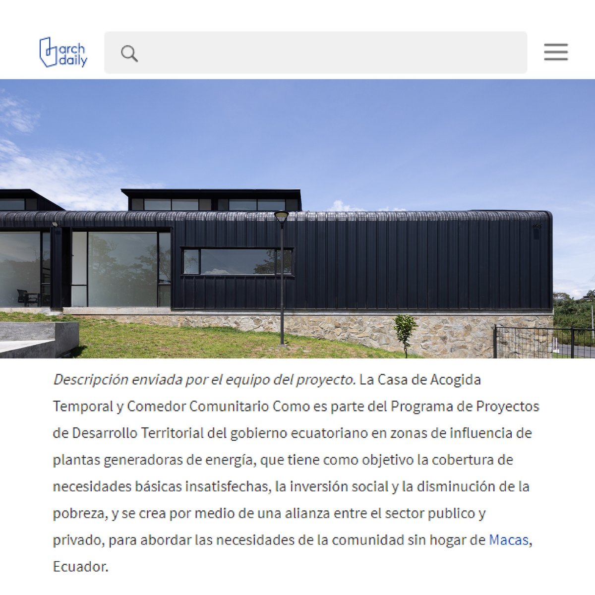 Sidefxarq's tweet image. SideFX at @archdaily
#Creators: Jose Pedro Vásconez  &amp;amp;  Sebastían Benítez 
#Projectdeveloper: @hidroabanico
#Ph: Nicolás Provoste
🫱Puedes visitar la publicación en: bit.ly/4aGdhFk