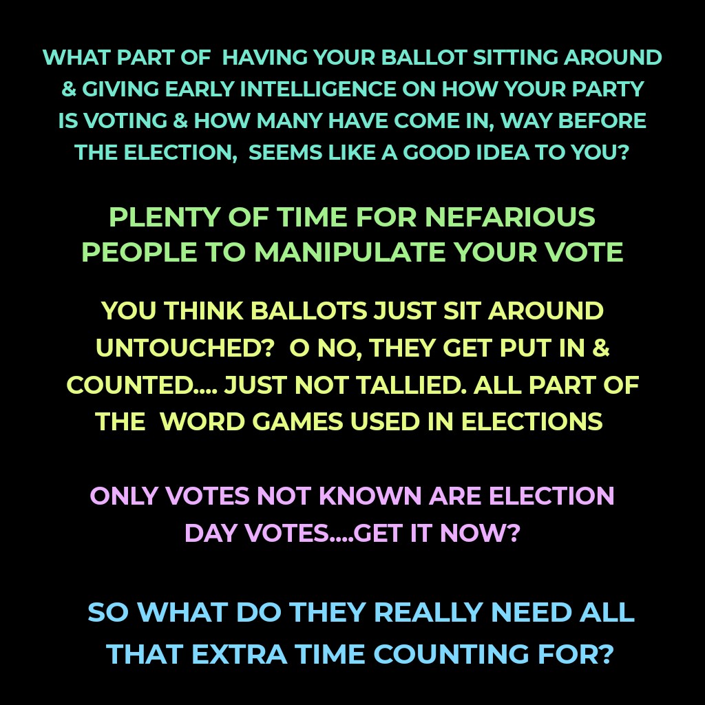 ArtChicken4's tweet photo. @charliekirk11 @SherylGapuz08 #EarlyVotingScam #MailInBallotRig #BankYourVoteScam #BallotChasingRig https://t.co/1Mq7lISuVZ