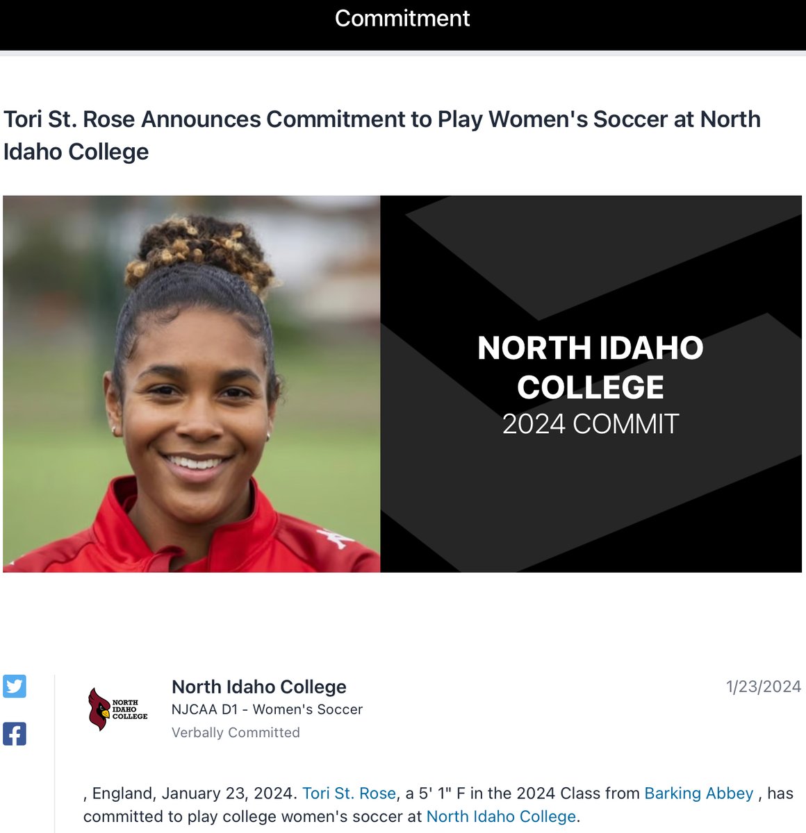 AbbeyFootball's tweet photo. We are delighted to announce that Abbey graduate    Tori St Rose has secured a scholarship &amp; will continue her student-athlete journey in America 🇺🇸for the next  two years. We would like to wish Tori the best of luck on her new venture. #scholarships #BAWAY⚽️📚 https://t.co/6eOFOw1Z2T
