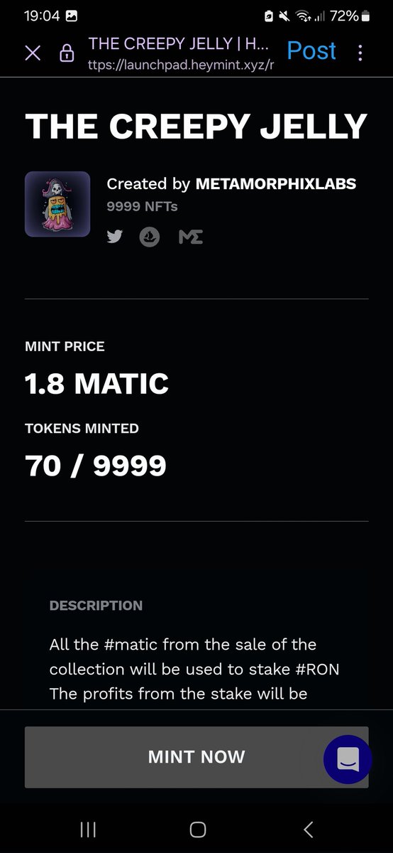 MetamorphixLabs's tweet photo. 🌈For this week only we lower the price of each #NFT🎊

✨️Do not miss this opportunity 

🔗go into https://t.co/buVss3MRel

#nftarti̇st #NftColllector #NFT現物 #openseamarketplace #openseamarketplace #GiveawayAlerts #PolygonSpace #PolygonCommunity https://t.co/ysseFJiOLL