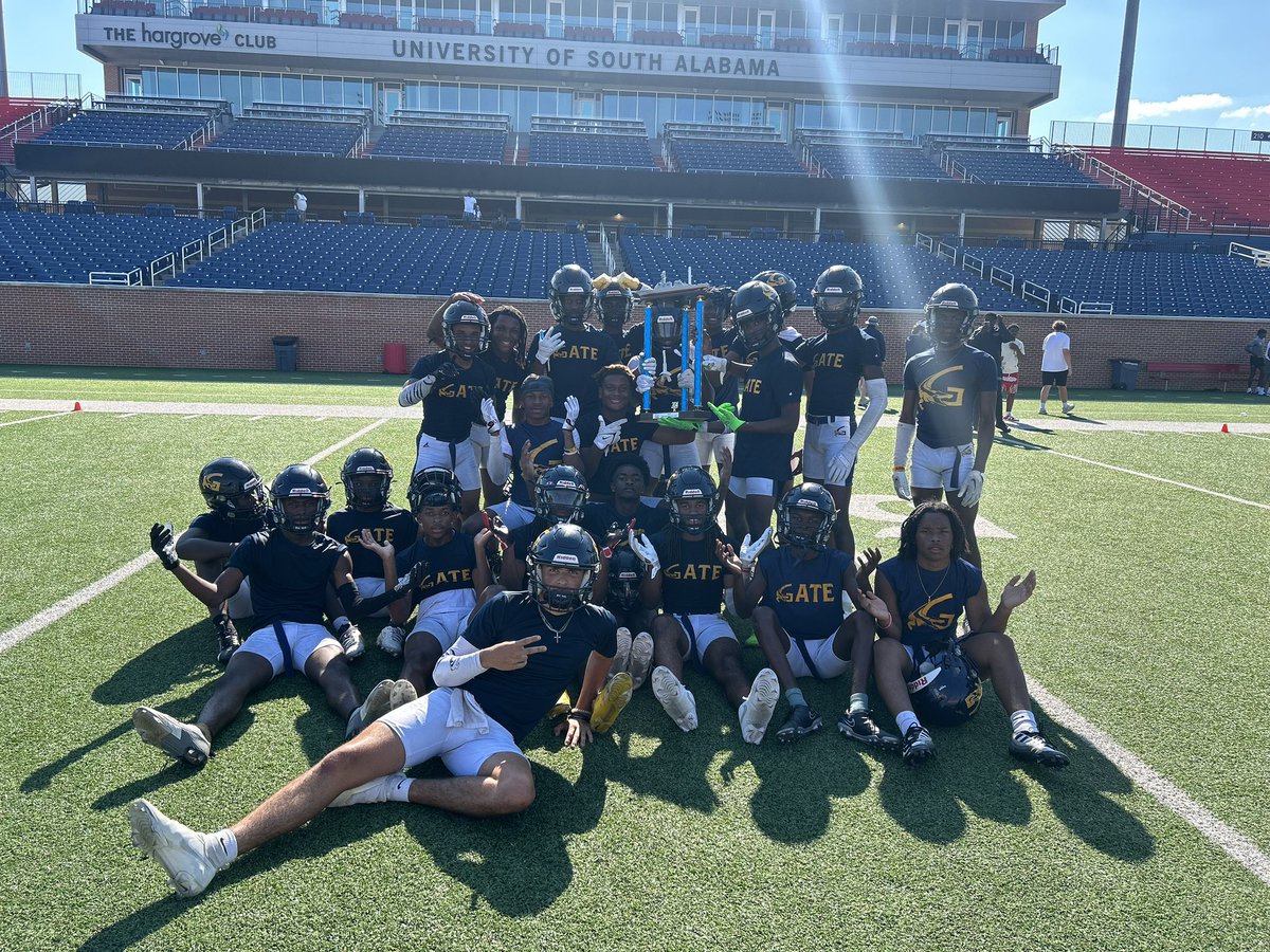 <a href="/GautierFB/">Gautier Football</a> wins <a href="/SouthAlabamaFB/">South Alabama Football 🏈</a> 7v7 tournament! #GATE <a href="/baggett_solomon/">Solomon Baggett</a> <a href="/soufdunt/">Dunt (9land) Hye</a> <a href="/Fredrick07N/">Fredrick Nicholson</a> <a href="/trey_irving3/">Trey Irving</a> <a href="/d1dj45/">Devon Garrett</a> <a href="/KainenRush_7/">Kainen Rush</a> <a href="/ajberry_28/">Antonio “AJ” Berry</a> <a href="/Kasinthomas23/">Kasin Thomas</a> <a href="/Darius1CarterJr/">Darius ‘Duke’ Carter ✝️</a> <a href="/LatrellPogue/">Latrell pogue</a> <a href="/COACHMARCHIGH/">Marc High</a> <a href="/CoachCWilson10/">Casey Wilson</a> <a href="/coachsavell15/">Ryan Savell</a>