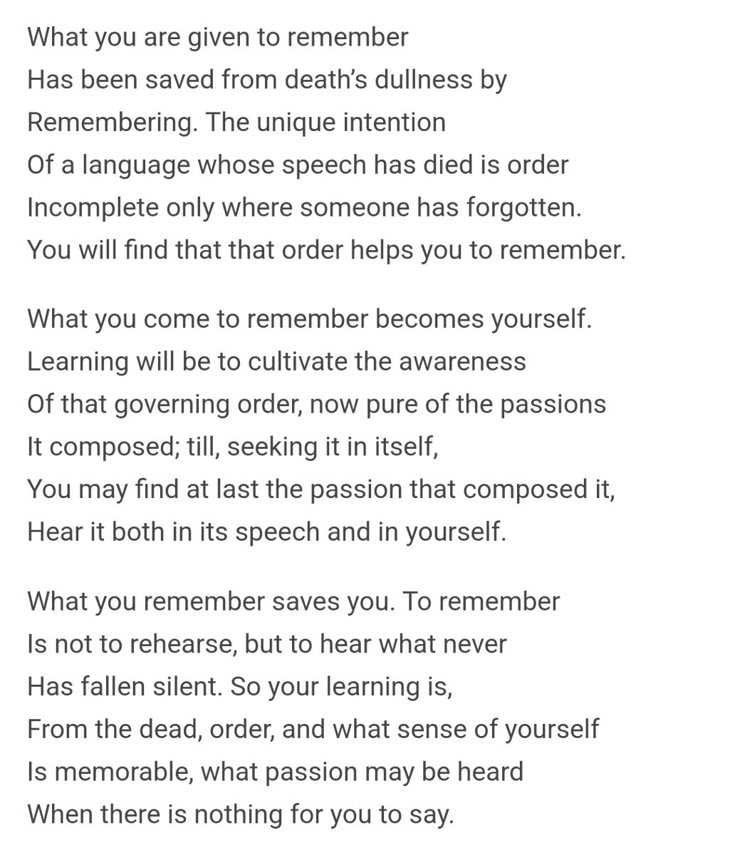 wbenball's tweet photo. "fluency in a dead language" was a stab to the heart so here's a relevant W.S. Merwin poem for your trouble https://t.co/96vw9f7Tez