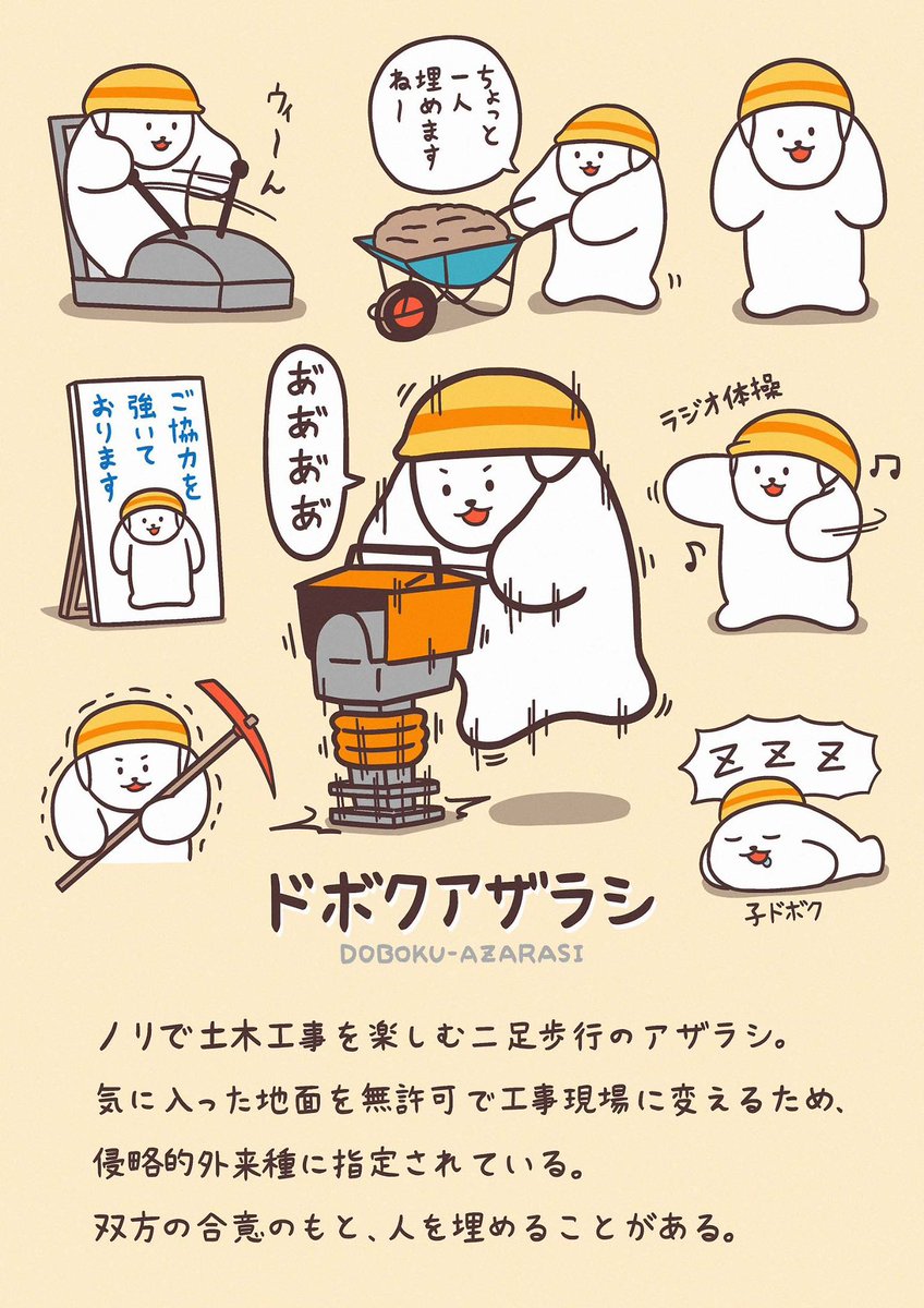 土木のアザラシ、ドボクアザラシ🦭 