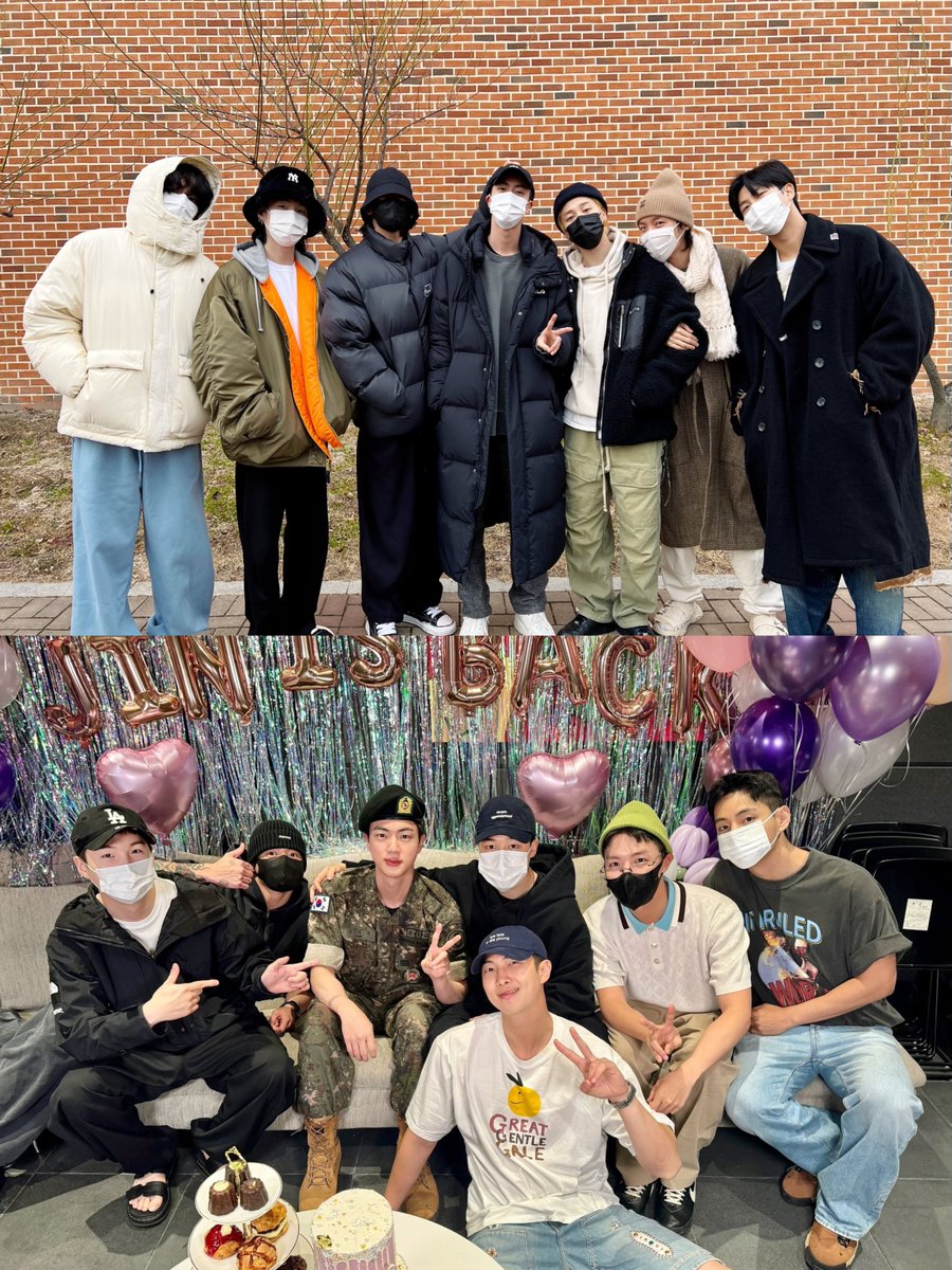 jinniesarchives's tweet photo. We've come so far, welcome back Jin! ❤️ https://t.co/aV0XYN7ehW