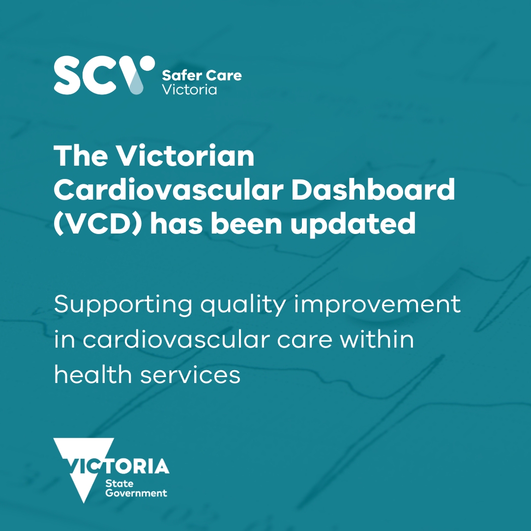 We've added new metrics for in-or-out of hospital mortality within 30 days of first admission for selected cardiac &amp; stroke conditions &amp; cardiac-related hospital-acquired complications indicators to the Victorian Cardiovascular Dashboard.

Learn more: safercare.vic.gov.au/news/updated-v…